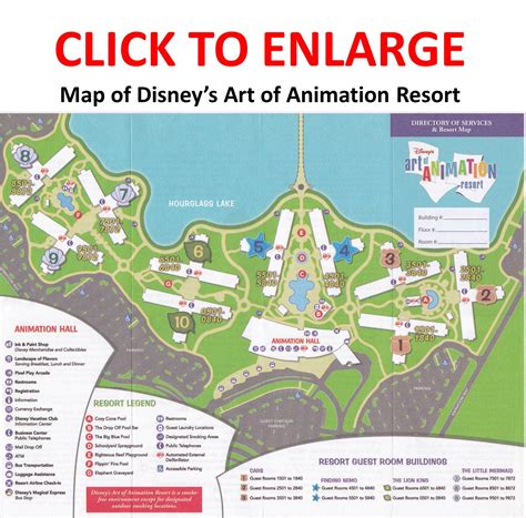 Training and certification options for MAP Art of Animation Resort Map